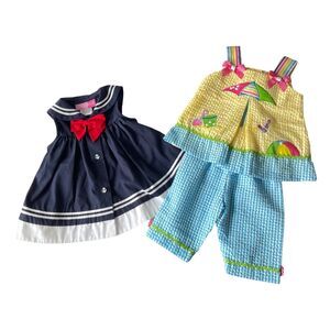 Infant kids girls clothes mix 0-3months 3-6 months summer sailor flowers spring
